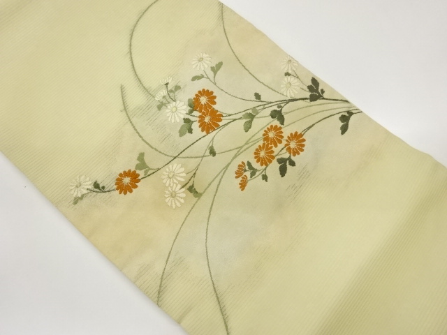 JAPANESE NAGOYA OBI FOR SUMMER / WOVEN KIKU